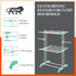 Bathla Mobidry Terra 2 Level Steel Modular Cloth Drying Stand For Home (Teal - Medium) Made in India